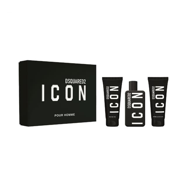 דסקוורד 2 אייקון לגבר סט אדפ 100מ״ל + גל רחצה 100 מל + אפטר שייב 100 מל DSQUARED 2 ICON POUR HOMME EDP SET 100ML