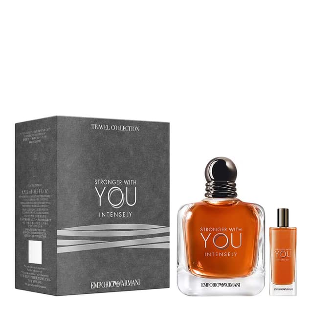 מארז לגבר ארמני סטרונגר וויט יו אינטנסלי 100 מ"ל + 15 מ"ל + GA SWY INTENSLY 100ML+15ML