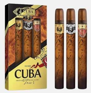 קובה קובה טריו סט לגבר 34*3 מל אדט - Cuba Trio Gift Set Fragrances Cuba Gold , Cuba Royal , Cuba VIP for Men 3*35ml EDT