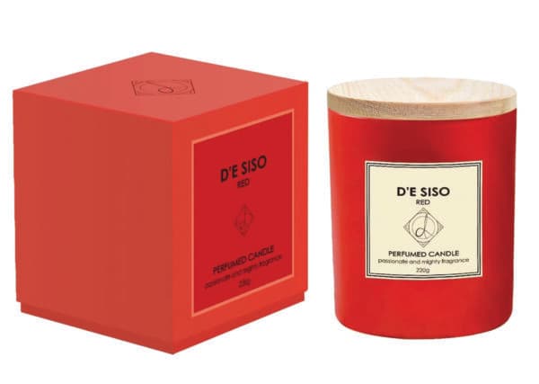 דה סיסו נר ריחני אדום 220 גרם - DE SISO PERFUMED CANDLE 200G