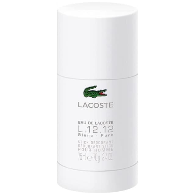 לקוסט בלאנק דאודורנט סטיק לגבר 75מ"ל - Lacoste L.12.12 Blanc Pure Deodorant Stick for Men 75ml