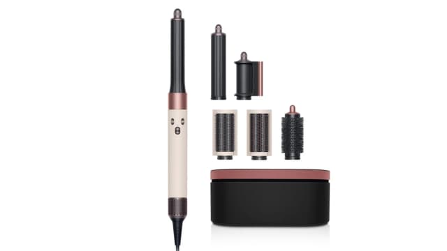 דייסון מעצב שיער פינק גולד חלק גלי - Dyson Airwrap ID Straight+Wavy Hair Curler Ceramic Pink