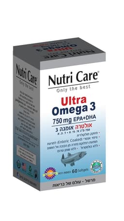 Nutri Care אולטרה אומגה 3 60 כמוסות