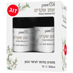 שמן שקדים (200 מ"ל) - פיור אויל ALMOND OIL