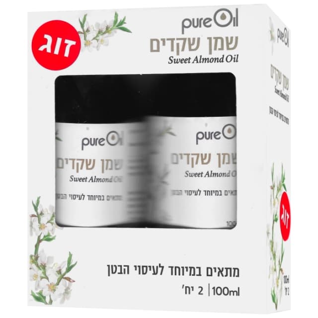 שמן שקדים (200 מ"ל) - פיור אויל ALMOND OIL