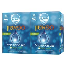 מים מכילים ברזל | ספאטון בטעם תפוח זוגות (56 יח') spatone