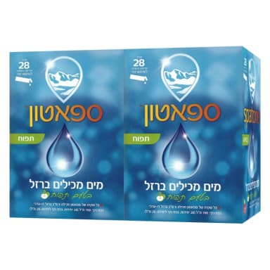 מים מכילים ברזל | ספאטון בטעם תפוח זוגות (56 יח') spatone