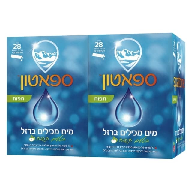 מים מכילים ברזל | ספאטון בטעם תפוח זוגות (56 יח') spatone