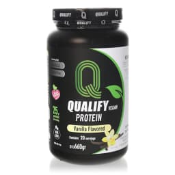 אבקת חלבון טבעונית בטעם וניל - QUALIFY 660 גרם