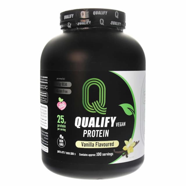 אבקת חלבון טבעונית בטעם וניל - QUALIFY 3.3 ק"ג
