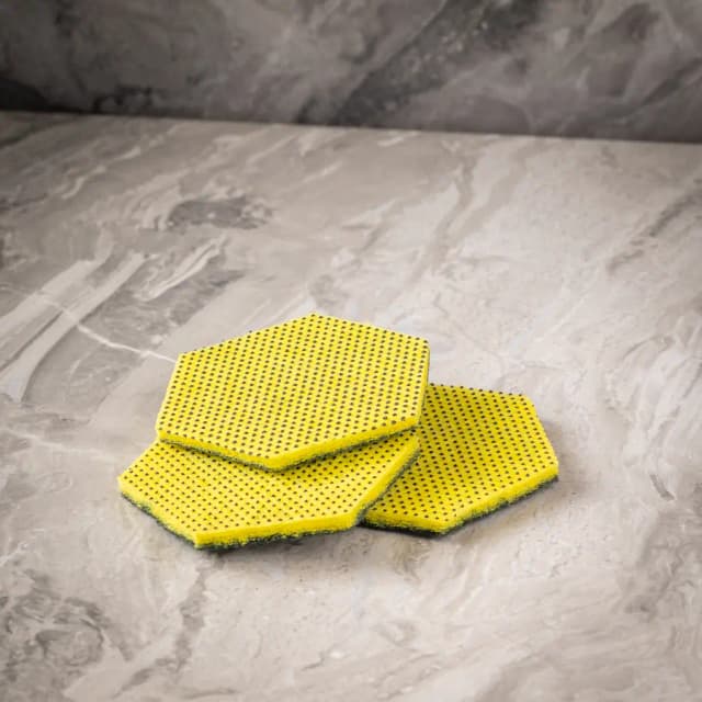 סקוץ' דו צדדי מנוקד לניקוי מגשי אלומניום ונירוסטה