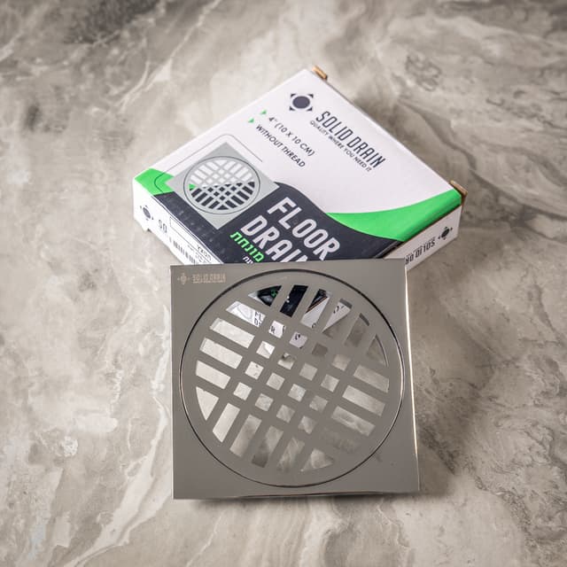 מכסה רשת לביוב מרובע מונח - כרום