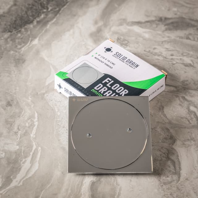 מכסה לביוב מרובע מונח - כרום