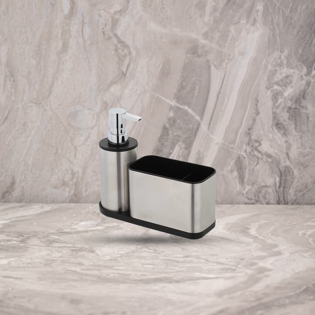 דיספנסר  נירוסטה+ מתקן לספוג