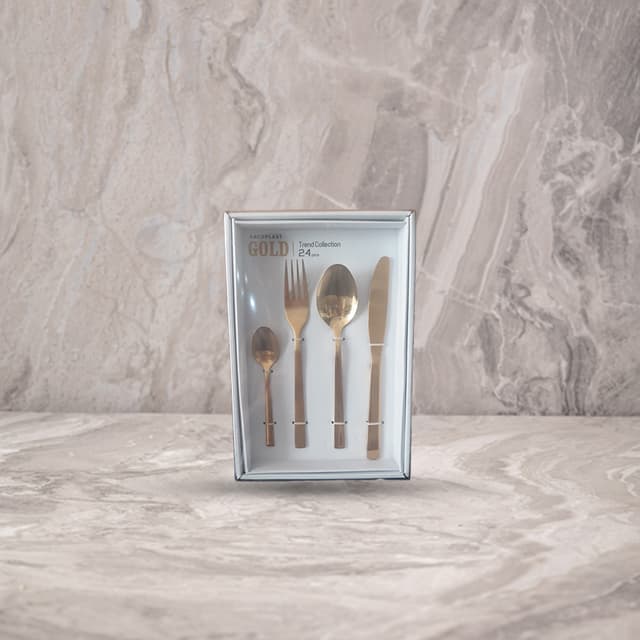 סט סכו"ם זהב 24 יח