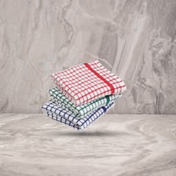 שלישיית מגבות מטבח משובצות