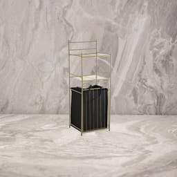 מתקן לכביסה מולטי XL זהב סל שחור