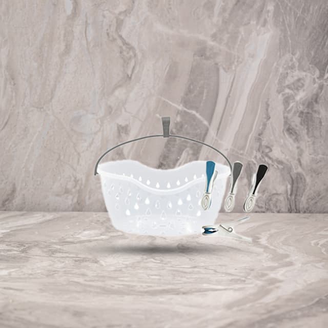 סלסלת אטבים כולל 24 אטבים