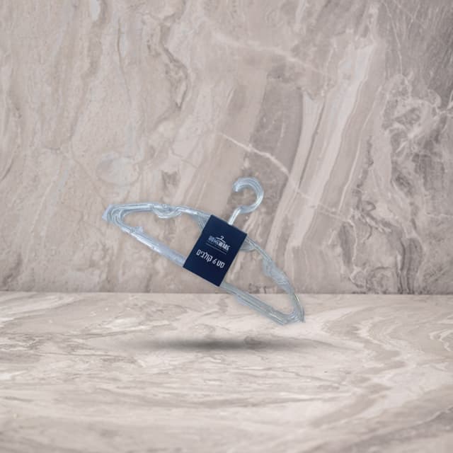 מארז 6 קולבים איכותיים שקופים