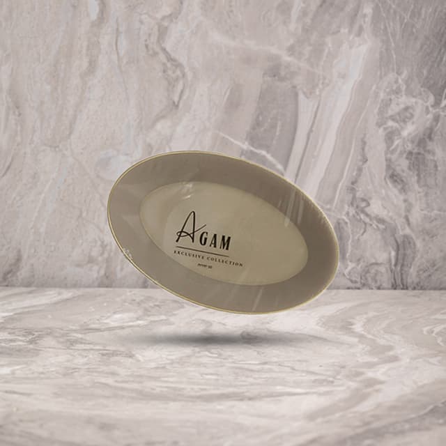 אובלי "אגם" צבע לילך קריסטל