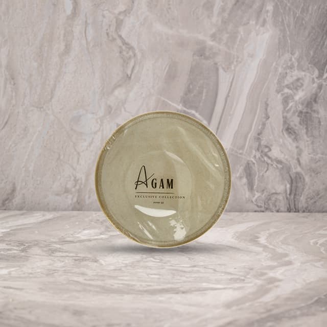 צלחת גודל 9' "אגם" צבע נצנץ זהב