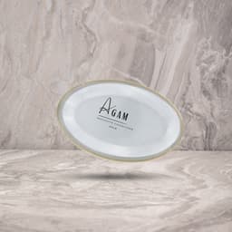 אובלי "אגם" צבע שקוף זהב