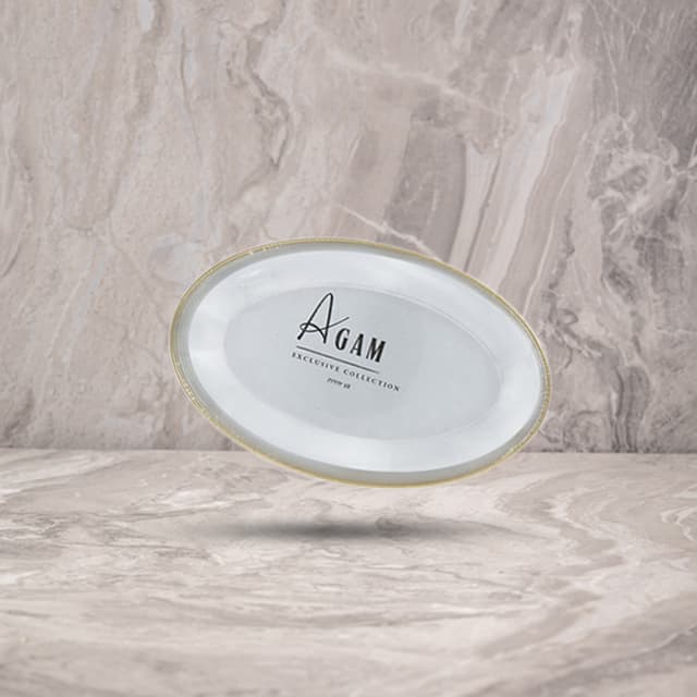 אובלי "אגם" צבע שקוף זהב