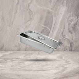 גסטרונום נירוסטה 1/3 + מכסה גובה 6.5סמ