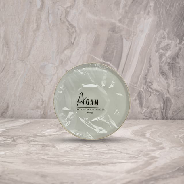 צלחת גודל 9' "אגם" צבע מנטה קריסטל