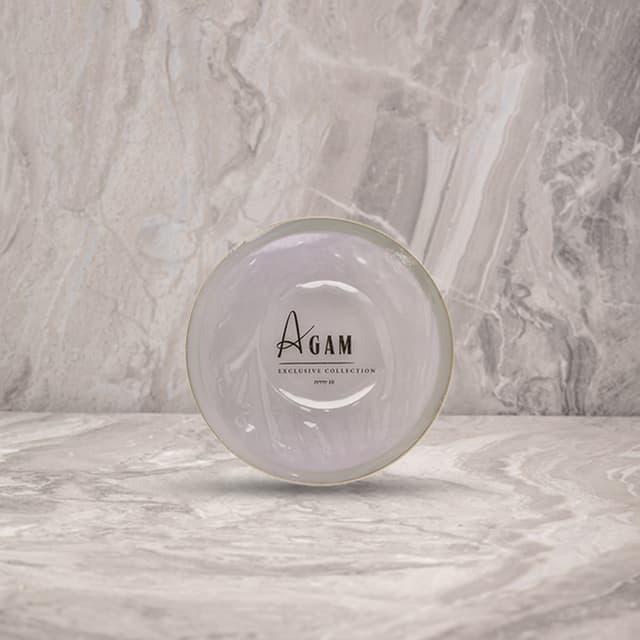 צלחת גודל 10' "אגם" צבע לילך קריסטל