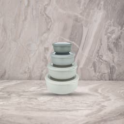 סט 4 קופסאות פלסטיק עגולות - 2.5+1.5+0.8+0.4 ליטר