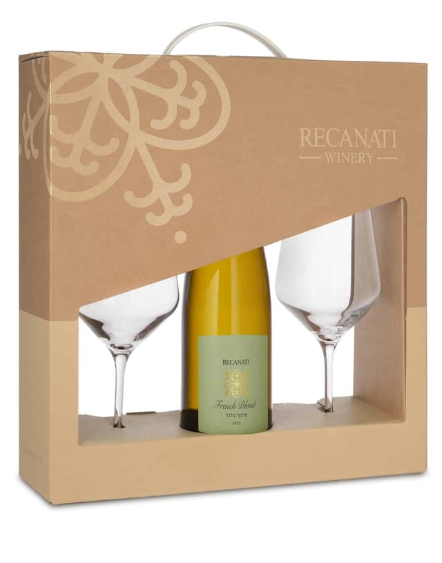 רקנאטי מארז פרנץ בלנד עם זוג כוסות