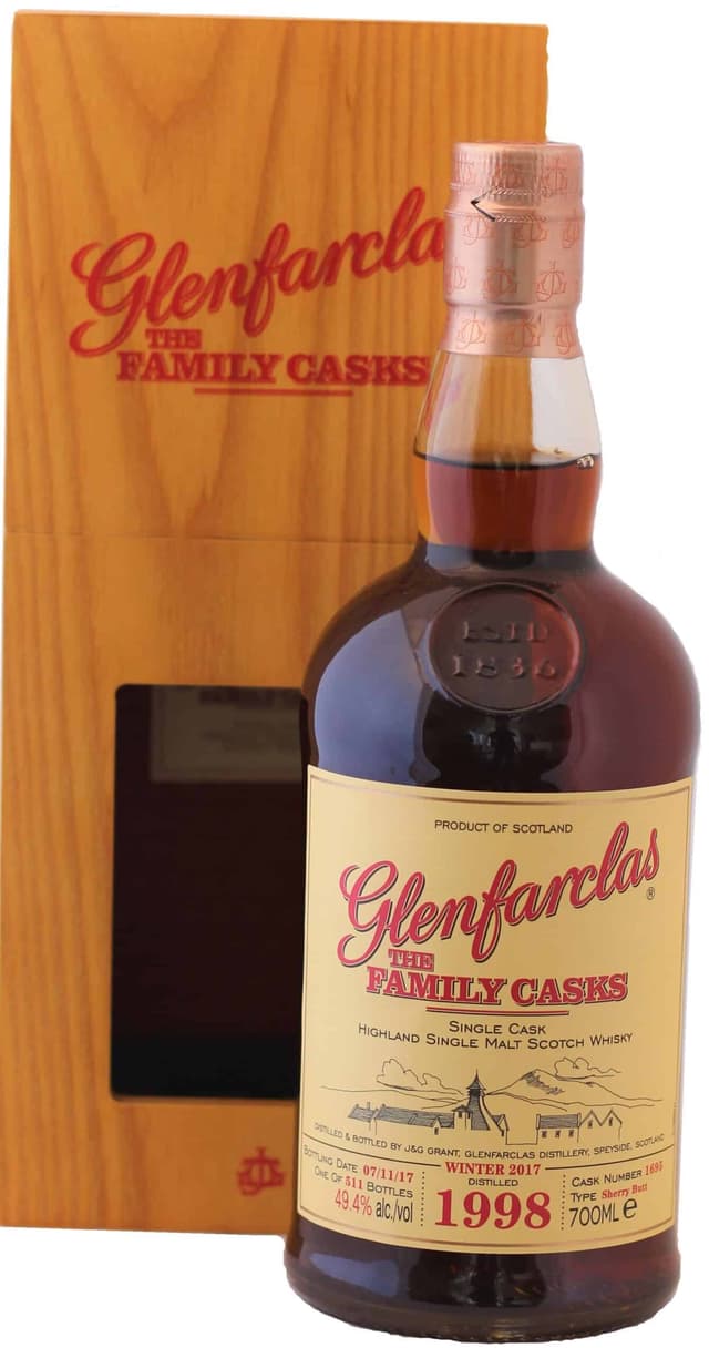 וויסקי גלנפרקלס "Single Cask 1998"