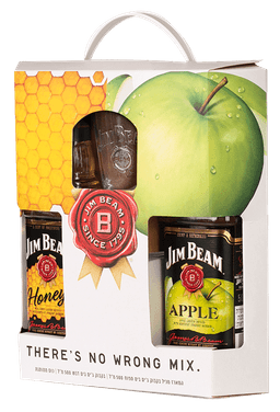 וויסקי ג'ים בים תפוח ודבש מארז זוגי