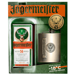 ליקר ייגרמייסטר מארז עם פלסק