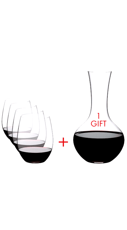 רידל 4 כוסות O + דקנטר מרלו