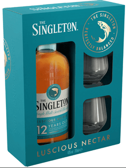 ויסקי סינגלטון 12 מארז כוסות