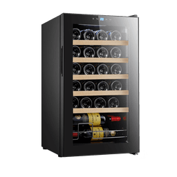 מקרר יין ל 24 בקבוקים עם מדחס ומדפי עץ