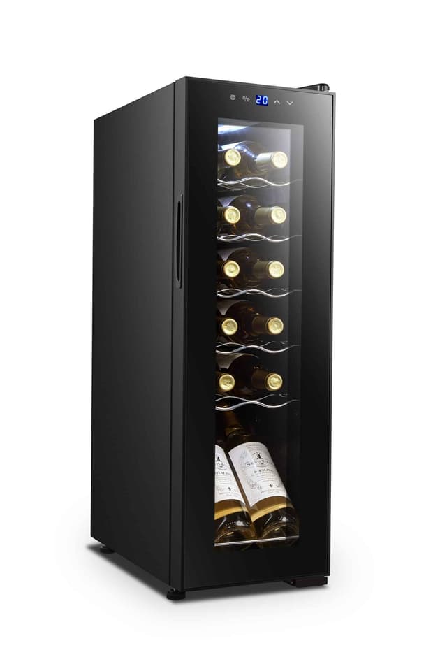 מקרר יין צר במיוחד ל 12 בקבוקים עם מדחס