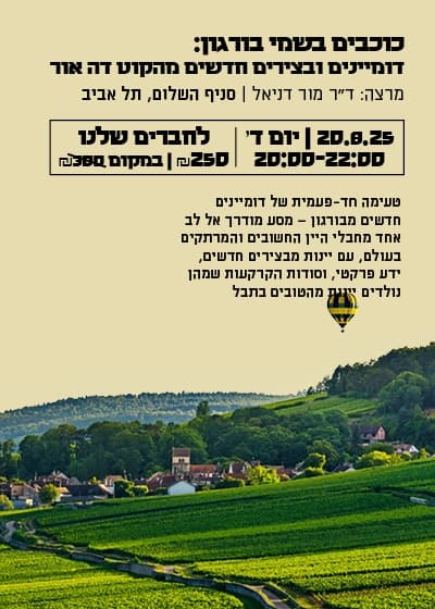 כוכבים בשמי בורגון: דומיינים ובצירים חדשים מהקוט דה אור- 20.8 השלום