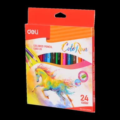 24 יחידות עפרונות צבעוניים של חברת Deli - All Store