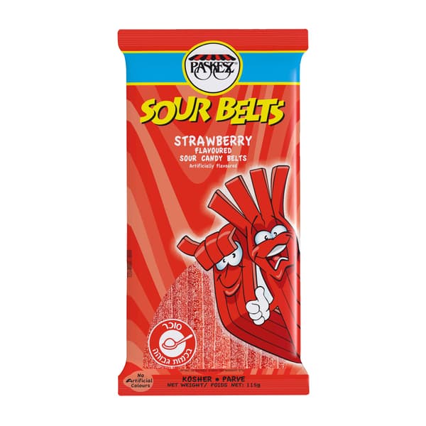 סאוור בלטס Sour Belts בטעם תות