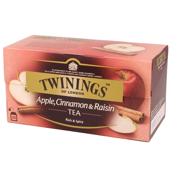 תה שחור עם תפוח וקינמון בטעם צימוקים - 25 שקיקים