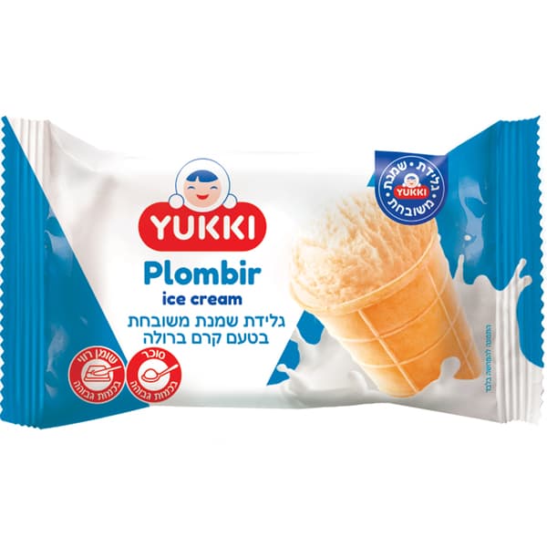 גלידת שמנת משובחת YUKKI בטעם קרם ברולה ב