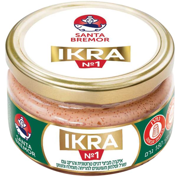 איקרה ביצי דג טרוטונית והרינג עם פורל וס