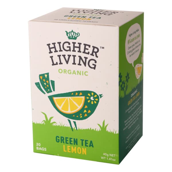 תה ירוק לימון אורגני 40 גרם הייר ליבינג