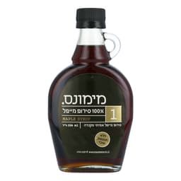 סירופ מייפל אמיתי 100% מימונס 236 מ"ל