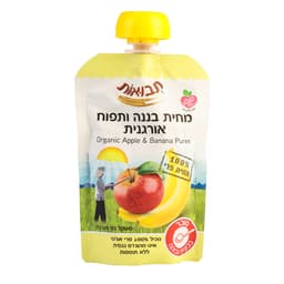 מחית בננה תפוח אורגני 100 גרם