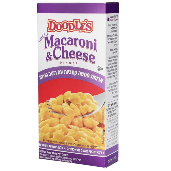 דודלס פסטה קונכיות עם רוטב גבינה 206 גר