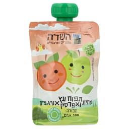 מחית תפוח עץ ואפרסק אורגני 100 גרם